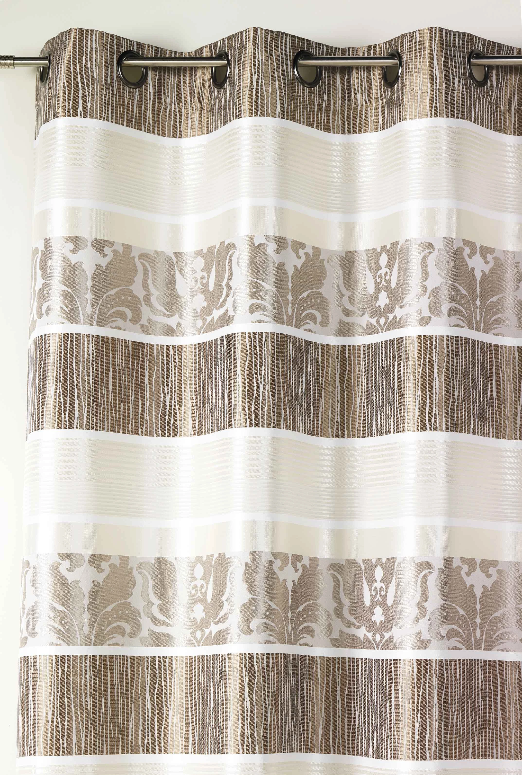 Rideau en jacquard à rayures horizontales colorées | HomeMaison